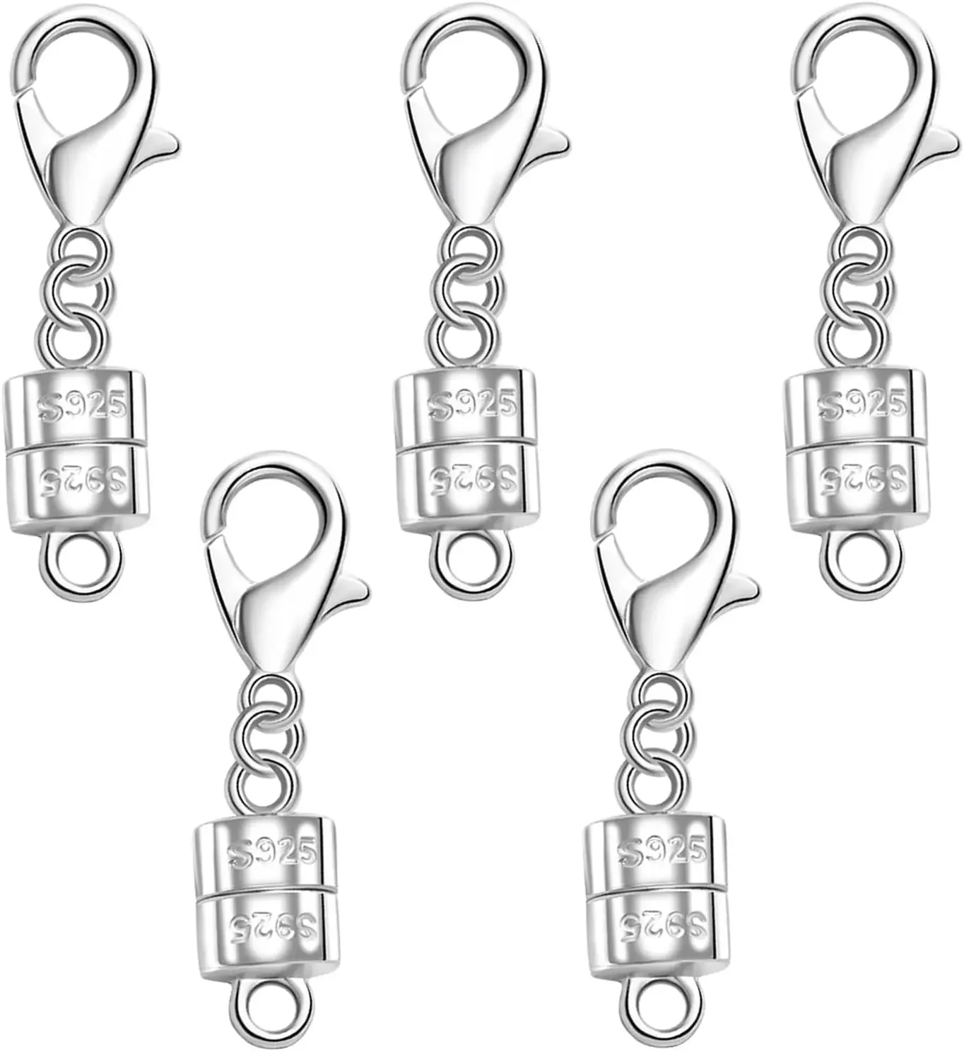 Lobster Clasp Silver - 925 Ayar Gümüş, Yengeç Kilitli Manyetik