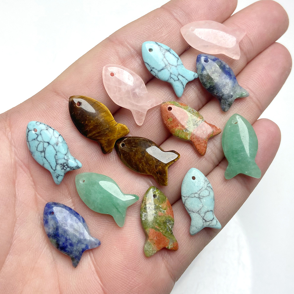 2 adet Balık Şekli Doğal Taş K - Jewelry Making Gemstones incelemesi ve fiyatı